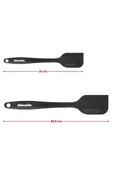 Silicolife Büyük ve Küçük Spatula Seti, Isıya Dayanıklı Yanmaz Yapışmaz Silikon Spatula 2’li Set thumbnail 2