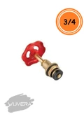 Wuvera 3/4” Stop Vana Kafası – %100 Pirinç Gövde, 25 Bar Basınç & Sızdırmaz Conta - 2