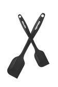 Silicolife Büyük ve Küçük Spatula Seti, Isıya Dayanıklı Yanmaz Yapışmaz Silikon Spatula 2’li Set thumbnail 3