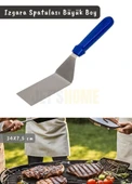 Barbekü Spatulası Paslanmaz Izgara Spatulası Çelik Hamburger Spatulası 34 cm - 1