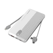 SWORD 10.000mAh Kendinden Kablolu Hızlı Güvenli Şarj Taşınabilir Beyaz Powerbank iPhone,Android Uyumlu SW-10PO3 - 3