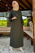 Yağmur Triko Elbise Haki - 3