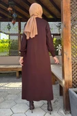 Yağmur Triko Elbise Acı Kahve thumbnail 8