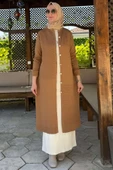 Manolya Camel Triko Hırka - 4