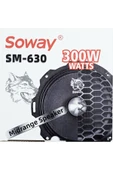 EXVOL SOWAY SM-630 16CM MİDRANGE KURŞUN GÖBEK 300W 150RMS HOPARLÖR KAPAKLI (2ADET) - 2