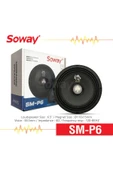 EXVOL SOWAY SM-P6 16 CM KURŞUN GÖBEK MİDRANGE 300W 100RMS OTO HOPARLÖR (2 ADET) - 1
