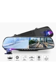 EXVOL Araç Içi Park Kameralı Kayıt Kamerası 1080p Hddikiz Aynalı 4.3 Inc Ekran thumbnail 1