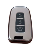 Kia Sportage 2012 Üstü Anahtar Uyumlu Silikon Oto Anahtar Kumanda Kabı Kılıf Füme - 1