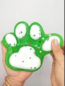 Dev Pati Squishy Taba Squishy Kedi Pati Sıkma 14 cm Pullu Pati Sukuşi - Yeşil thumbnail 4