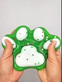 Dev Pati Squishy Taba Squishy Kedi Pati Sıkma 14 cm Pullu Pati Sukuşi - Yeşil thumbnail 5
