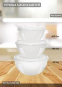 3’lü Yuvarlak Saklama Kabı Seti Hava Geçirmez BPA FREE thumbnail 1