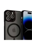 Mopal İphone 15 Pro Max Uyumlu Kamera Lens Korumalı Magsafe Transparan Sonic Silikon Kılıf - 3