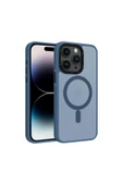 Mopal İphone 15 Pro Uyumlu Çift Yan Katmanlı Darbe Emici Magsafe Transparan Deep Silikon Kılıf - 1