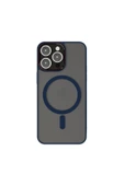 Mopal İphone 15 Pro Max Uyumlu Kamera Lens Korumalı Magsafe Transparan Sonic Silikon Kılıf - 1