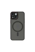 Mopal İphone 13 Uyumlu Kamera Lens Hoparlör Korumalı Magsafe Transparan Sonic Silikon Kılıf - 1