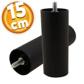 Mobilya Kanepe Sehpa TV Ünitesi Koltuk ince Diş Orta Destek Ayağı 15 cm Siyah Baza Ayak 4 Adet thumbnail 6