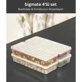 bigmate 4'lü Şeffaf Saklama Kabı 4x1 Lt BGMT1515 Mikrodalga Buzdolabı ve Dondurucu Uyumlu Düzenleyici - 12