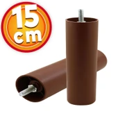 Mobilya Kanepe Sehpa TV Ünitesi Koltuk İnce Diş Orta Destek Ayağı 15 cm Kahverengi Baza Ayak 4 Adet thumbnail 6
