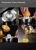 Narenciye Sıkacağı Paslanmaz Portakal Sıkacağı Krom Limon Sıkacağı Çap 17 cm - 4