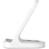 Polosmart PSM126 2İn1 Masaüstü Kablosuz Şarj Cihazı Beyaz thumbnail 2