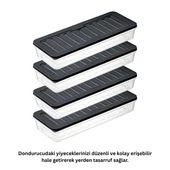bigmate 4'lü Şeffaf Saklama Kabı 4x1 Lt BGMT1515 Mikrodalga Buzdolabı ve Dondurucu Uyumlu Düzenleyici - 2