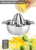 Narenciye Sıkacağı Paslanmaz Portakal Sıkacağı Krom Limon Sıkacağı Çap 17 cm - 1