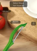 Meyve Soyacağı Paslanmaz Sebze Soyacağı Yan Soyacak Çelik Yeşil 17 cm - 2