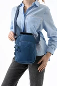Üç Bölmeli Unisex Göğüs (Bodybag) - El Çantası Mavi (Model: 571-9P) - 2