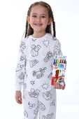 Boyanabilir Çocuk Pijama Takımı + Kalem I Renkli Rüyalar I Her Yıkamada Yeniden Tasarla - 7
