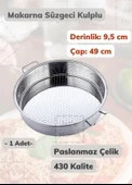 Makarna Süzgeci Kulplu 49 cm Paslanmaz Süzgeç Çelik - 1