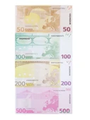 50 Adet Karışık Euro Geçersiz Para Parti Şaka Düğün Oyun Parası Yabancı Para - 2