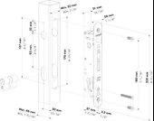 Locinox 40MM PROFIL ICIN 20MM GERI CEKMELI KAPI KILIDI FORTYLOCK - 2