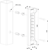 Locinox 40MM-50MM GERI CEKMELI KAPI KILIDI ICIN POLAMID TUTUCU - 2
