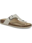 LUMBERJACK JOLIE P 4FX HAKİKİ DERİ BEYAZ PARMAK ARASI COMFORT TERLİK - 4