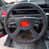 DİKİŞLİ DİREKSİYON KILIFI SİYAH DERİ KIRMIZI DİKİŞLİ FIAT TİPO İÇİN thumbnail 1