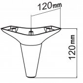 Aspen Lüx Mobilya Kanepe Sehpa Ünite Koltuk Ayağı Ahşap Desenli 12 cm Kahverengi Baza Ayak - 8
