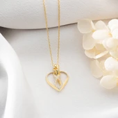 Vaoov 925 Ayar Gümüş Kalpli Sarılan Çİftler Kolye thumbnail 3