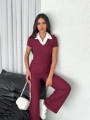 Ottoman kumaş beyaz gömlek yaka takım s4142 - 7