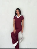 Ottoman kumaş beyaz gömlek yaka takım s4142 - 5