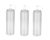 Şeffaf Sos Şişesi - 1000ml Dev Boy 3 Adet - 1