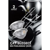 Klasik Çay Süzgeci 304 Paslanmaz Çelik 2 ADET - 1