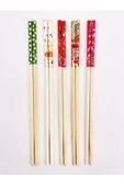 Bambu Chopstick Çubuk Yemek Çubuğu Yıkanabilir Tekrar Kullanılabilir (10 Çift- 20 Adet ) - 4
