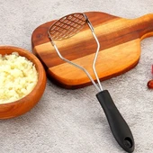 Renkli Plastik Saplı Paslanmaz Metal Patates Ezici Püre Yapıcı - 1