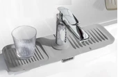 Elastik Mutfak Banyo Musluk Matı Düzenleyici Kaydırmaz Taban Organizer Lavabo Kenar Matı - 3
