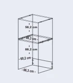 Kenzlife ankastre fırın&bulaşık makinesi dolabı botan cvz 150*70*60 çamaşır makinesi - 4
