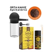 Aplikatörlü Saç Dolgunlaştırıcı Fiber Topik Toz ORTA TON KAHVERENGİ - 1