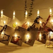 VIP 2 METRE PİLLİ MANDAL LED IŞIK DEKORATİF ROMANTİK MANDAL IŞIK GÜN IŞIĞI LED IŞIK PİLLİ LED IŞIK thumbnail 1