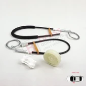 Peugeot 106 MK1 MK2 1A 1C 1S 1991-2005 5-Kapı 9221H1 İçin Ön Sol Kapı Cam Kriko Tamir Seti thumbnail 4