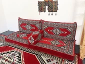 Shark Anatolia Oryantal Saraylı Şark Köşesi İkili Sedir Takımı Kırmızı - 2