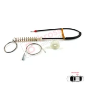 BMW 5 Serisi E39 04/1999-2004 4/5 Kapı Makyajlı Kasa 51358252430 İçin Arka Sağ Cam Kriko Tamir Seti thumbnail 5